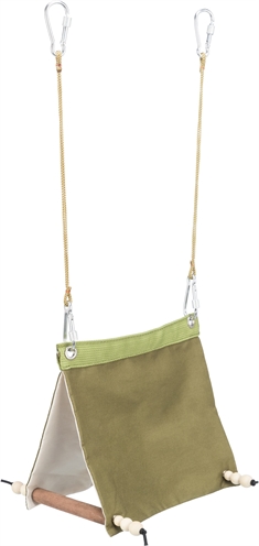 Vogeltent Hangend Katoen Groen 16X18X20 Cm