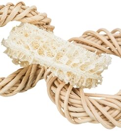 Luffaring Met Rotan-En Maïsblad Ring Naturel 13X13 Cm