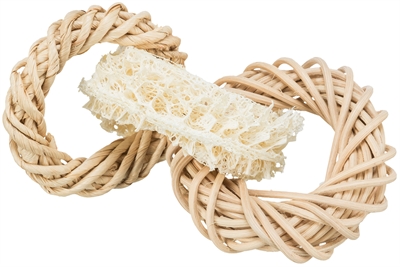 Luffaring Met Rotan-En Maïsblad Ring Naturel 13X13 Cm