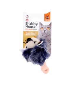 Shaking Muis Met Geluid Grijs 12X6X6 Cm
