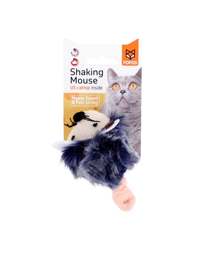 Shaking Muis Met Geluid Grijs 12X6X6 Cm