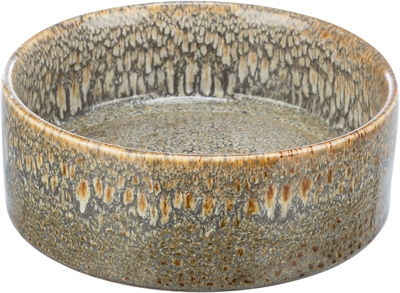 Voerbak / Drinkbak Keramiek Bruin 13X13 Cm 400 Ml