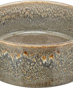 Voerbak / Drinkbak Keramiek Bruin 16X16 Cm 900 Ml
