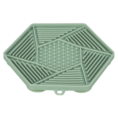 Lick'n'snack Mat Met Zuignappen Siliconen Salie 17 Cm