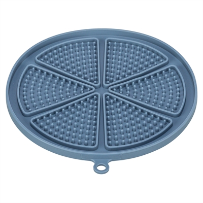 Lick'n'snack Mat Met Zuignappen Siliconen Blauw 18 Cm 3 St