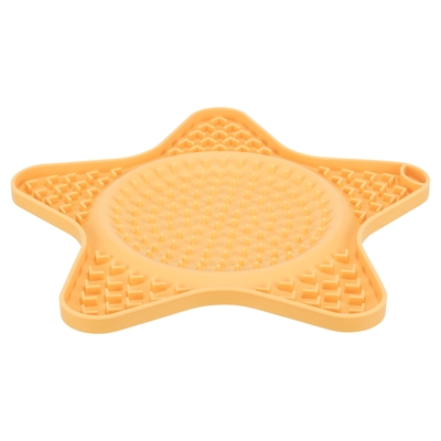 Lick'n'snack Mat Ster Siliconen Geel 23,5 Cm