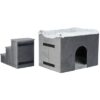 Hondenmand Huis Harvey Met Trap Grijs / Wit 119X50X47 Cm