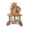 For Birds Voedertafel Hangend Rieten Dak Inclusief Voer 28X28X39 Cm