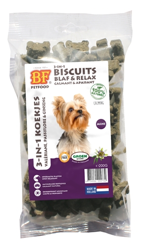 Petfood 3 In 1 Hondenkoekjes Blaf & Relax Mini 200 Gr