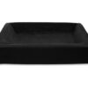 Bed Royal Fluweel Hoes Hondenmand Zwart Bia-4 85X70X15 Cm