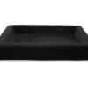 Bed Royal Fluweel Hoes Hondenmand Zwart Bia-6 100X80X15 Cm