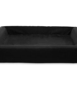 Bed Royal Fluweel Hoes Hondenmand Zwart Bia-6 100X80X15 Cm