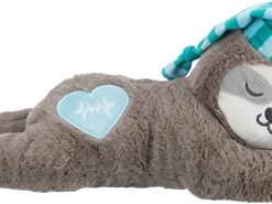 Pluche Luiaard Grijs Met Heartbeat Voor Puppy 34 Cm
