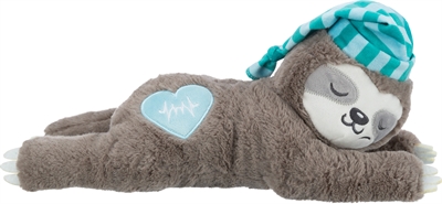 Pluche Luiaard Grijs Met Heartbeat Voor Puppy 34 Cm
