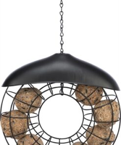 Mezenbolhouder Rond Met Dak Zwart 24X8X8 Cm 2 St