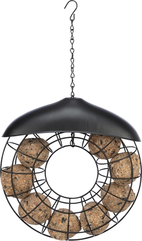 Mezenbolhouder Rond Met Dak Zwart 24X8X8 Cm 2 St
