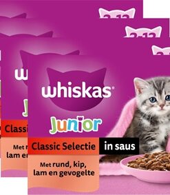 Multipack Pouch Junior Classic Selectie Vlees In Saus 4X12X85 Gr