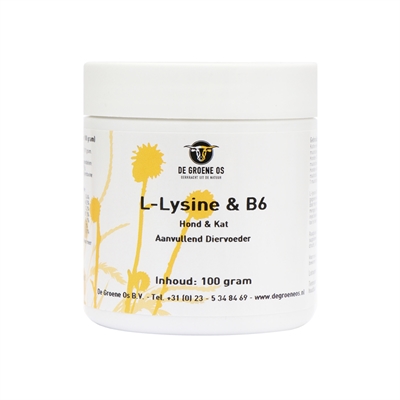 Groene Os L-Lysine / B6 Hond / Kat 100 Gr
