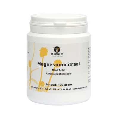 Groene Os Magnesiumcitraat Hond / Kat 100 Gr