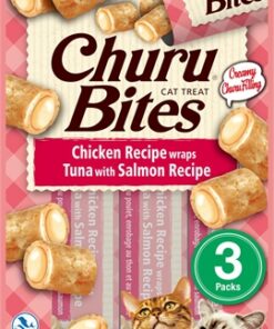 Churu Bites Cat Chicken Recipe Wraps Tuna With Salmon Recipe 3X10 Gr