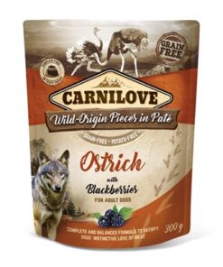 Dog Pouch Struisvogel / Bramen 12X300 Gr