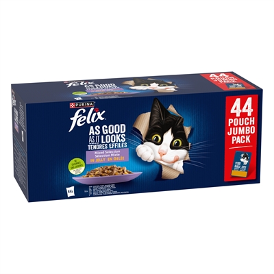 Pouch Elke Dag Feest In Gelei Mix Box Tonijn / Zalm / Rund / Kip 44X85 Gr