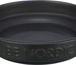 Be Nordic Voerbak Kat Keramiek / Rubber Zwart 16 Cm