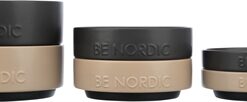 Be Nordic Voerbak Hond Keramiek / Rubber Taupe 16 Cm 2 St