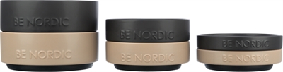 Be Nordic Voerbak Hond Keramiek / Rubber Taupe 16 Cm 2 St