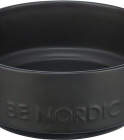 Be Nordic Voerbak Hond Keramiek / Rubber Zwart 18 Cm