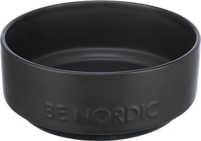 Be Nordic Voerbak Hond Keramiek / Rubber Zwart 18 Cm
