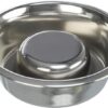 Voerbak Hond Slow Feeding Rvs 17 Cm