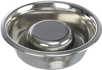 Voerbak Hond Slow Feeding Rvs 17 Cm