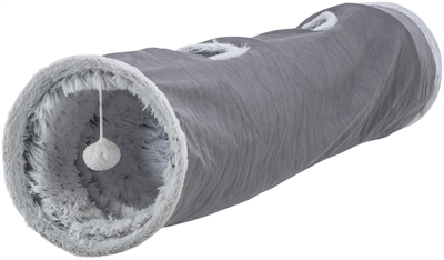 Katten Speeltunnel Harvey Velours / Pluche Grijs 116X27 Cm