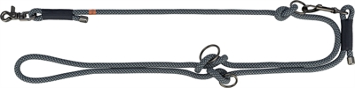 Soft Rope Hondenriem Verstelbaar Zwart / Grijs 200X1 Cm