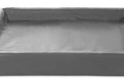 Bed Kunstleer Hoes Hondenmand Grijs Bia-7 120X100X15 Cm