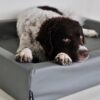 Bed Kunstleer Hoes Hondenmand Grijs Bia-6 100X80X15 Cm