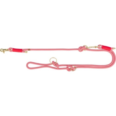 Soft Rope Hondenriem Verstelbaar Rood / Creme 200X1 Cm