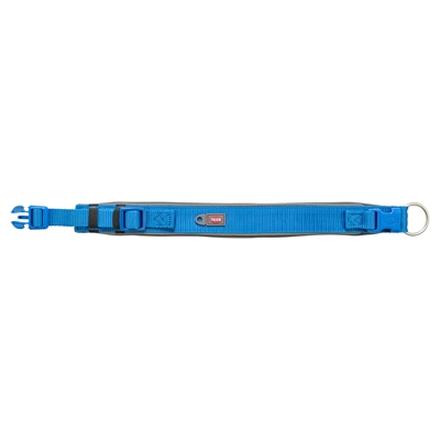 Premium Halsband Hond Extra Breed Royal Blauw / Grafiet Grijs 53-62X5 Cm