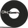 Hondenriem Sleeplijn Trigger Snap Haak Rond Zwart 20 Mtr X 0,6 Cm