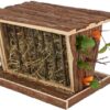 Hooiruif Met Bodem En Deksel Schorshout 40X30X22 Cm