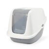 Kattenbak Nestor Giant Wit / Lichtgrijs 75,5X56X55,5 Cm