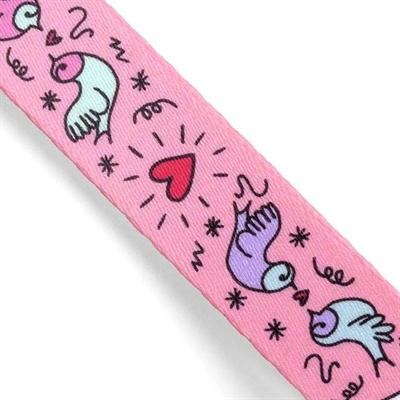 Halsband Hond Gerecycled Sweet Tweet Roze 43-70X2,5 Cm