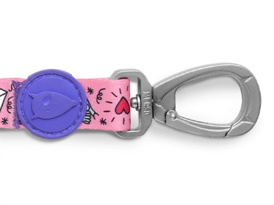 Hondenriem Gerecycled Sweet Tweet Roze 120X1,5 Cm Tot 6 Kg