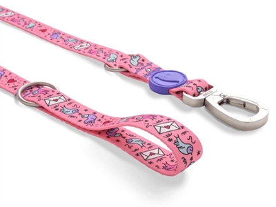 Hondenriem Verstelbaar Gerecycled Sweet Tweet Roze 75-230X1,5 Cm 4-20 Kg