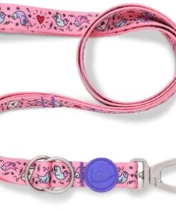 Hondenriem Verstelbaar Gerecycled Sweet Tweet Roze 65-200X2,5 Cm 20-80 Kg