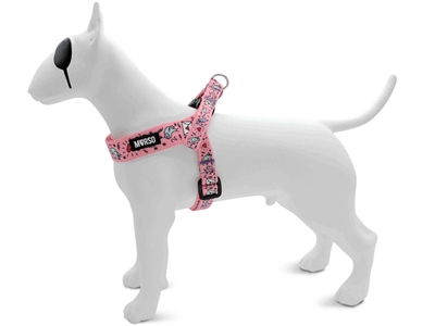 Mini Hondentuig Verstelbaar Gerecycled Sweet Tweet Roze 24-32X1,5 Cm