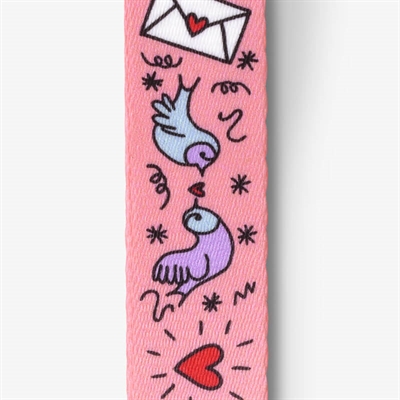 Mini Hondentuig Verstelbaar Gerecycled Sweet Tweet Roze 32-41X2,5 Cm