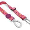 Honden Autogordel Gerecycled Pink Think Roze 40-65X2,5 Cm Tot 80 Kg
