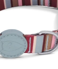 Halsband Hond Gerecycled Skyline Rood / Roze 37-58X2,5 Cm